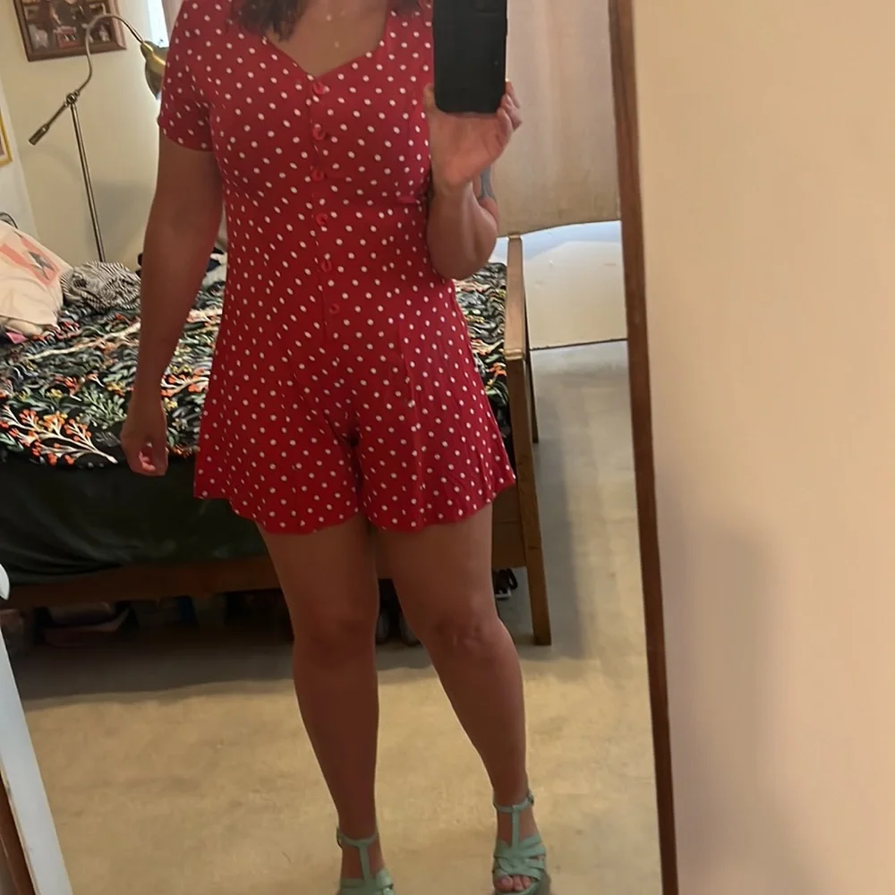 90’s New York Style Polka Dot Romper - Picture 12 of 15